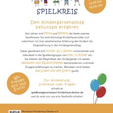 Montessori-Spielkreis hat noch freie Plätze